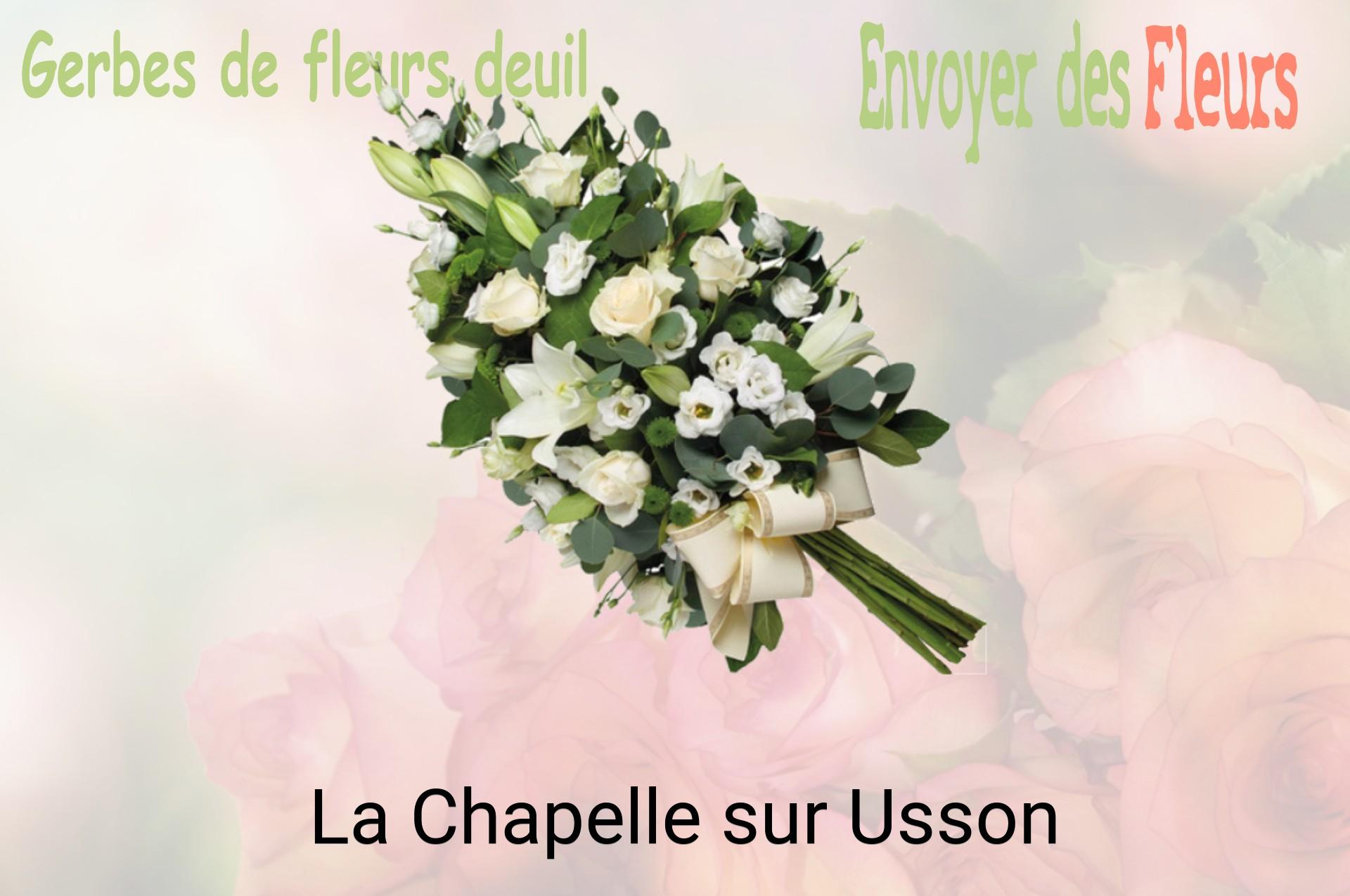 Gerbe de fleurs de deuil livrée à La Chapelle-sur-Usson